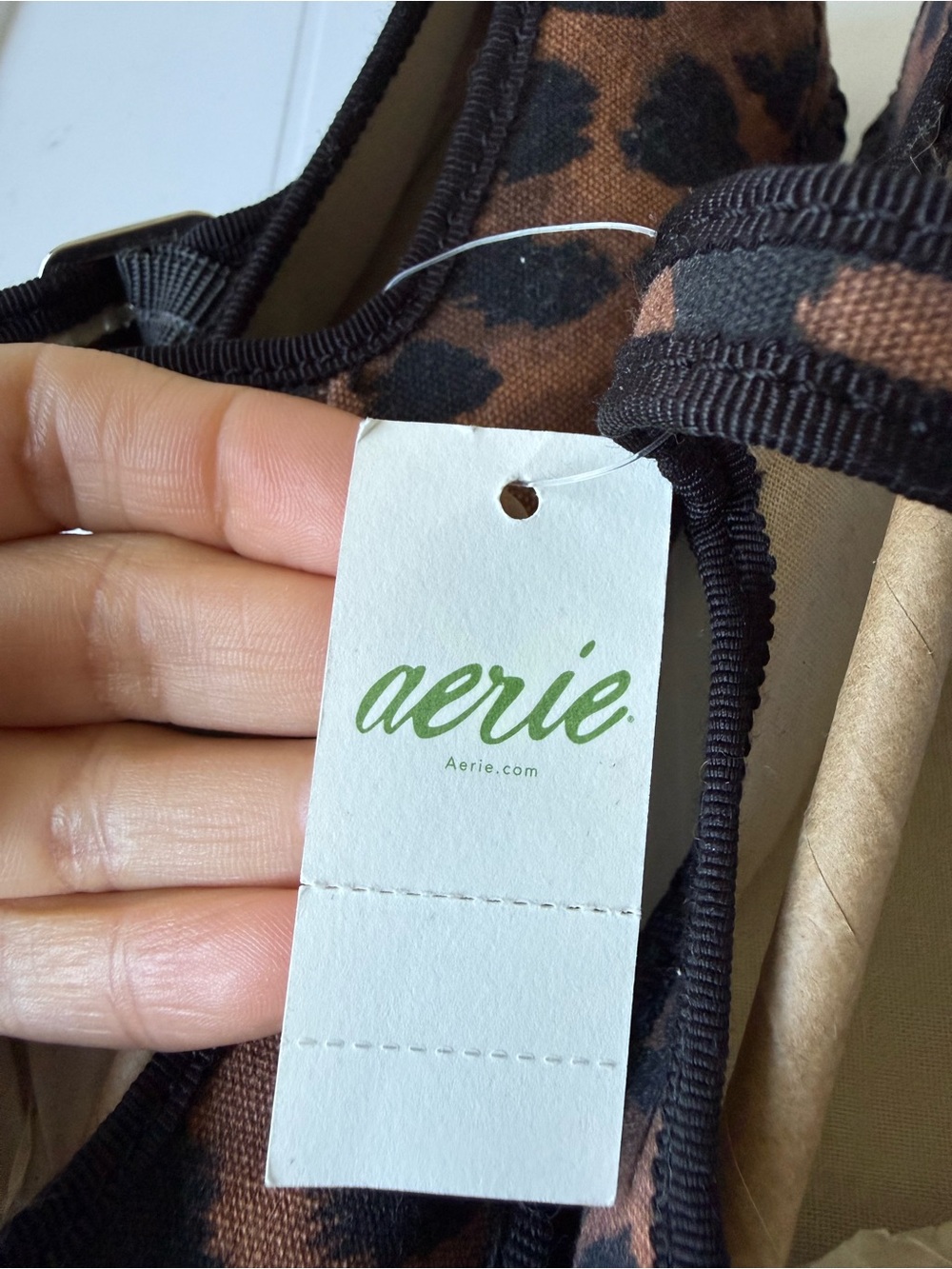 aerie Leopard-Print Mary Jane Flats in Brown & Black size 7 - Picture 2 of 8